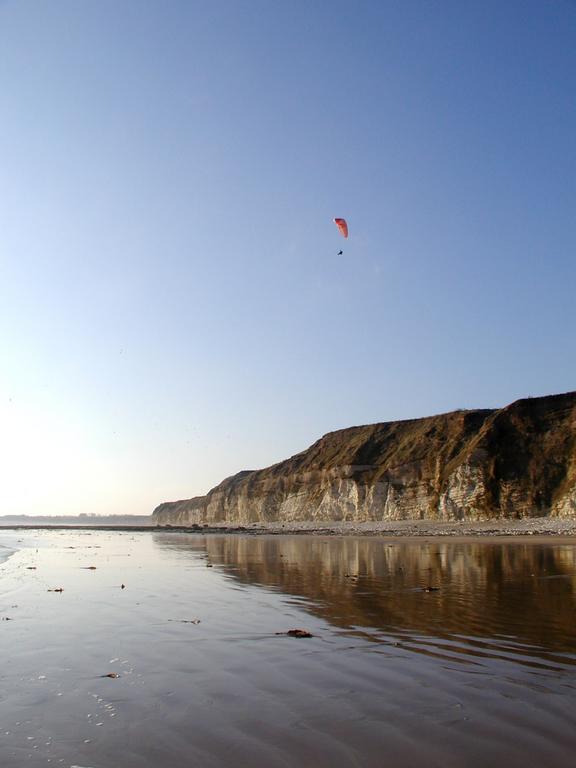 Paraglider over Danes Dyke